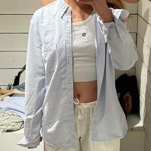 St George at Brandy Melville Stripe Button Up Top